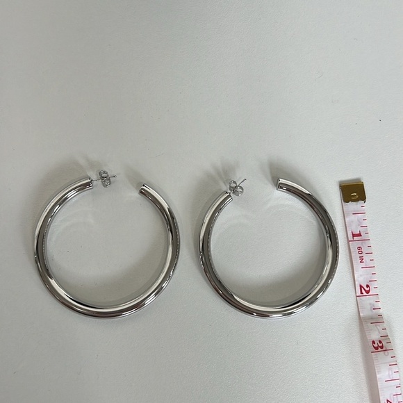 NWT Silver Tone Bohemian Big Hoops - Picture 5 of 5